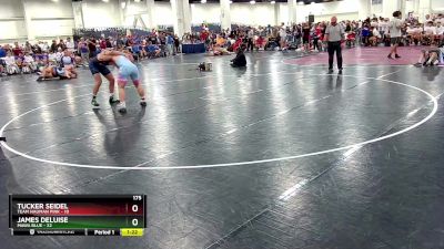 175 lbs Placement (16 Team) - James Deluise, MAWA Blue vs Tucker Seidel, Team Nauman Pink