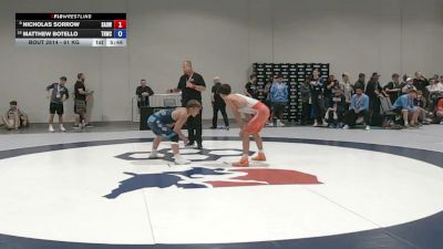 61 kg Cons. Quarters - Nicholas Sorrow, Simmons Academy Of Wrestling vs Matthew Botello, Tar Heel Wrestling Club