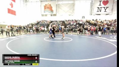 113 lbs Cons. Round 1 - Samuel Burega, Shaker Youth Wrestling vs Matthias Wood, Club Not Listed