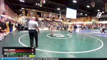 120 lbs Champ. Round 1 - Troy Torres, Calvary Chapel S.A. vs Aidan Munoz, Temecula Valley