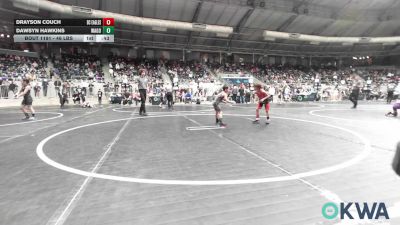 46 lbs Consi Of 8 #1 - Drayson Couch, Del City Little League Wrestling vs Dawsyn Hawkins, Wagoner Takedown Club