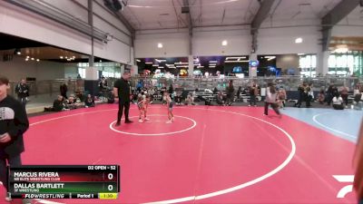 52 lbs Quarterfinal - Marcus Rivera, NB Elite Wrestling Club vs Dallas Bartlett, 3F Wrestling