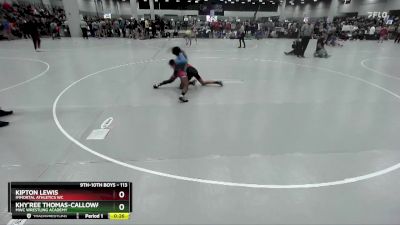 113 lbs Cons. Round 7 - Kipton Lewis, Immortal Athletics WC vs Khy`ree Thomas-Calloway, MWC Wrestling Academy