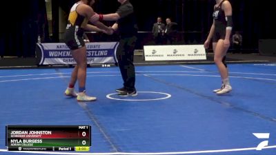 155 lbs Champ. Round 2 - Nyla Burgess, Adrian College vs Jordan Johnston, Schreiner University