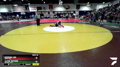 138 lbs Champ. Round 1 - Dominic Lee, Great Oak vs Clyde Snyder, Beverly Hills