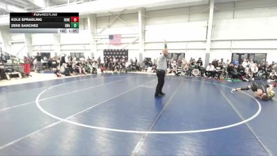 102 lbs Semis (4 Team) - Zeke Sanchez, Sanderson Wrestling Academy vs Kole Spradling, Santas Misfits