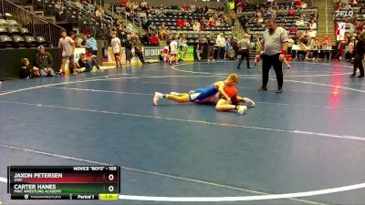 105 lbs Champ. Round 2 - Jaxon Petersen, UWC vs Carter Hanes, MWC Wrestling Academy