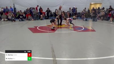 54 lbs Semifinal - Kaiden Bainey, Morann vs Mason Kolva, Dillsburg