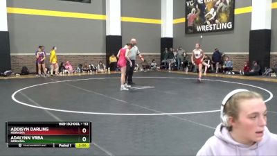 112 lbs Cons. Round 2 - Addisyn Darling, Nebraska vs Adalynn Vrba, Nebraska