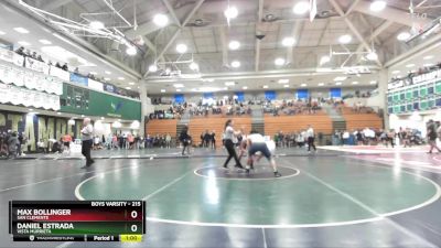 215 lbs Cons. Round 4 - Max Bollinger, San Clemente vs Daniel Estrada, Vista Murrieta