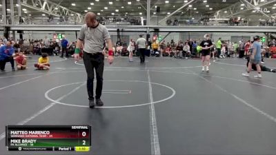 110 lbs Semis (4 Team) - Mike Brady, PA Alliance vs Matteo Marenco, Warhawk National Team