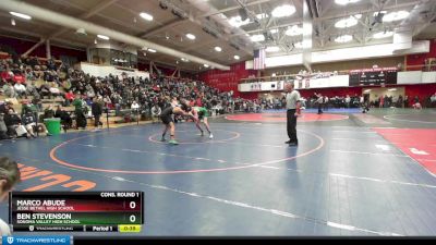 140 lbs Cons. Round 1 - Ben Stevenson, Sonoma Valley High School vs Marco Abude, Jesse Bethel High School