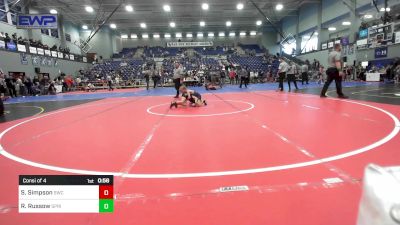 61 lbs Consi Of 4 - Sawyer Simpson, Salina Wrestling Club vs Rex Russow, Springdale Youth Wrestling Club