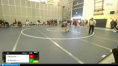 113 lbs Champ. Round 1 - Bryan Naranjo, Moses Lake vs Isaiah McCorkle, Cheney