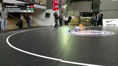 Bantam - 62 lbs Champ. Round 1 - Kayden Rodriguez, Total Kaos Wrestling Club vs Blaine Mahan, Run To Danger Wrestling