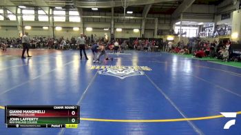 133 lbs Champ. Round 1 - Gianni Manginelli, Springfield College vs John Lafferty, New England College