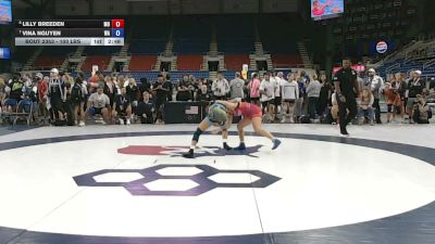 100 lbs Cons. Sub-semis - Lilly Breeden, Missouri vs Vina Nguyen, Washington