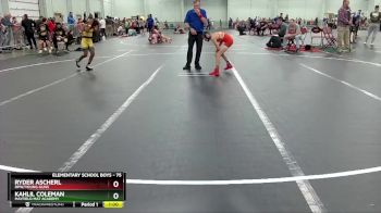 75 lbs Quarterfinal - Ryder Ascherl, RPW/Young Guns vs Kahlil Coleman, Mayfield Mat Academy