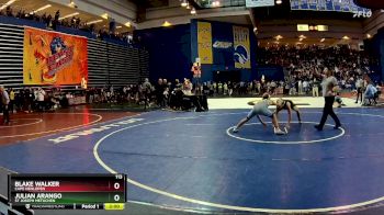 113 lbs Champ. Round 1 - Julian Arango, St Joseph Metuchen vs Blake Walker, Cape Henlopen