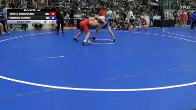 165 lbs Quarters - Croix Gudenkauf, Mission Athletics vs Colton Kueter, Sebolt Wrestling Academy