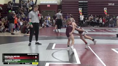 PW-14 lbs Quarterfinal - Gannon Carson, Lynx Wrestling Club vs Macklen Meyer, Mount Vernon