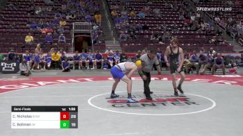132 lbs Semifinal - Connor Nicholas, Saucon Valley vs Calan Bollman, Chestnut Ridge