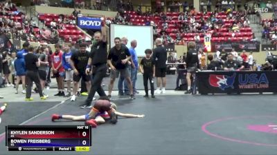 67 lbs Round 1 - Khylen Sanderson, KS vs Bowen Freisberg, KS