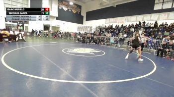 138 lbs Champ. Round 3 - Mathius Garza, Etiwanda vs Isaac Murillo, Chaparral