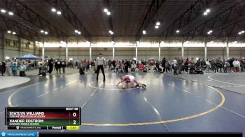 70 lbs 1st Place Match - Xander Edstrom, Madison Middle School vs Statlyn Williams, Sublime Wrestling Academy