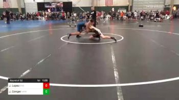 125 lbs Prelims - Jairo Lopez, O'Neill Eagles vs Jeston Conger, Hays Wrestling Club