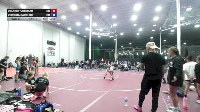 57 lbs Rr Rnd 8 - Delaney Coleman, Kraken Black - Girls vs Victoria Carchidi, Kraken Blue - Girls