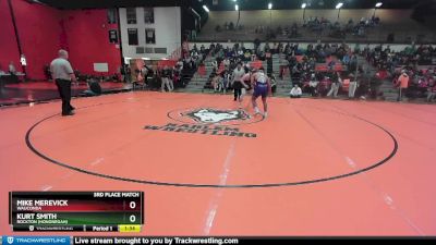 190 lbs 3rd Place Match - Kurt Smith, Rockton (HONONEGAH) vs Mike Merevick, WAUCONDA