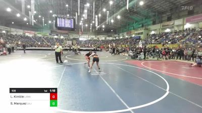 109 lbs Round Of 32 - Lillian Kimble, Lamar Middle School vs Solara Marquez, La Junta Tigers