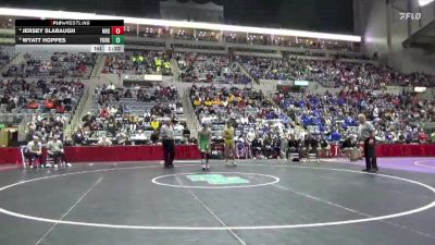 144 lbs Quarterfinal - Wyatt Hoppes, Yorktown vs Jersey Slabaugh, Northridge