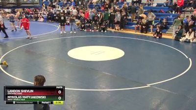 145 lbs Cons. Round 4 - Mykolas Matyjakowski, West Seneca W/E vs Landon Shevlin, Orchard Park