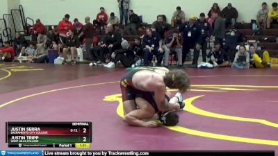 184 lbs Semifinal - Justin Serra, Sacramento City College vs Justin Tripp, West Hills College