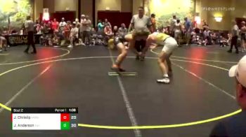 125 lbs Round 1 (4 Team) - Jaxon Chrislip, MO Outlaws Gold vs James Anderson, The Untouchables Purple