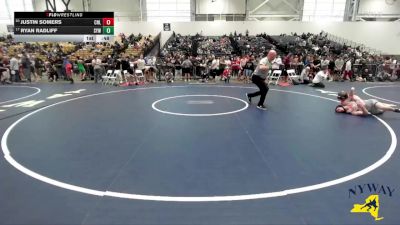 152 lbs Cons. Round 3 - Justin Somers, Club Not Listed vs Ryan Radliff, Shaker Youth Wrestling