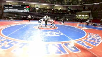 132-1A Champ. Round 1 - Max Brady, Georgia Military College vs Sawyer Grimsley, Brantley County HS