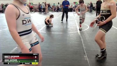 92 lbs Semis & 1st Wrestleback (8 Team) - Brett Georger, Donahue WA vs Reed Gaynor, NOVA Wrestling Club