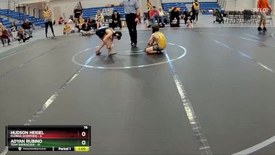 76 lbs Round 4 (6 Team) - Hudson Heigel, Florida Scorpions vs Adyan Rubino, Team Barracuda