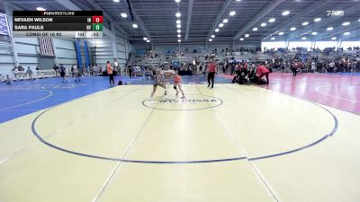 132 lbs Consi Of 16 #2 - Nevaeh Wilson, IN vs Sara Pauls, NY