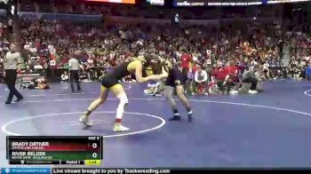 2 lbs Quarterfinal - River Belger, Notre Dame, Burlington vs Brady Ortner, Vinton-Shellsburg
