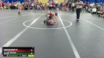 88 lbs Round 1 (8 Team) - Sawyer Breslin, Ohio Gold 24k vs Blaise Wilson, WV Wild