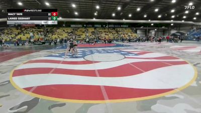 160 lbs Cons. Round 3 - Macy Tate, Baker Club vs Lainee Gebhart, Lemmon Cowboys/Cowgirls