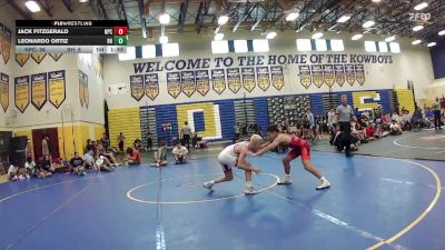 113 lbs Round 4 (8 Team) - Leonardo Ortiz, Black Hive vs Jack Fitzgerald, Naperville Central
