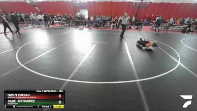 106 lbs Round 1 - Gabe Hernandez, Wisconsin vs Owen Voegeli, Askren Wrestling Academy