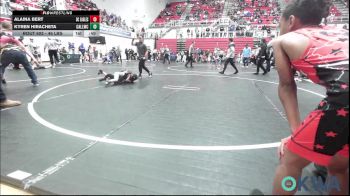 46 lbs Round Of 32 - Alaina Bert, Del City Little League Wrestling vs Kyren Hiracheta, Carl Albert