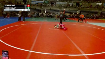 57 lbs Cons. Semi - Carson Finn, Bemidji vs Finley Bellefy, Fosston-Bagley Brawlers