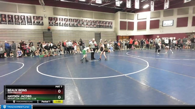 80 lbs Cons. Semi - Hayden Jacobs, Payson Lion Wrestling Club vs Beaux ...